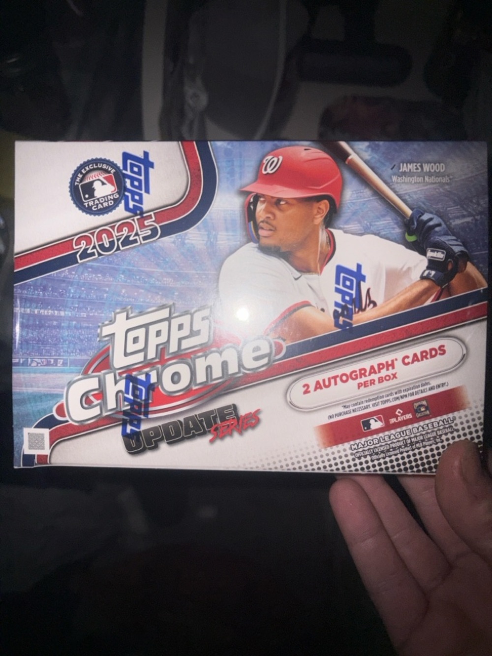 Topps Chrome 2025 Update Series Baseball Card Box - Red/White/Blue